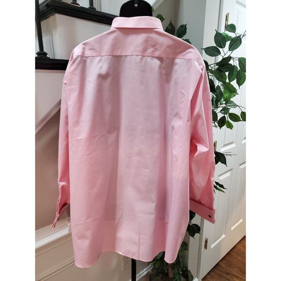 Pronto Uomo Mens Pink 100% Cotton Collared Long Sleeve Button Down Shirt Size 2X - Picture 6 of 10